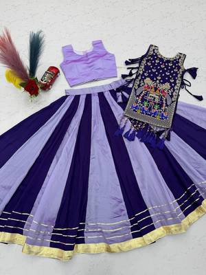 Purple Thread Navratri Lehenga Choli  2