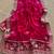 silk blend embroidered pink color saree with blouse