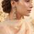 Gold trendy silver plated earrings for women