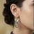 Silver trendy silver plated earrings for women