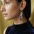 Silver trendy silver plated earrings for women