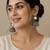 Silver trendy silver plated earrings for women