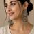 Silver trendy silver plated earrings for women