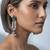 White trendy silver plated earrings for women