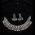 Silver trendy silver plated necklace set for women