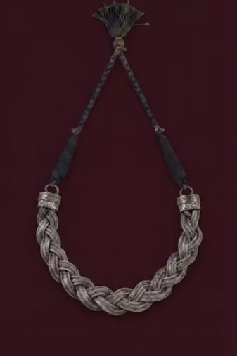 Silver trendy silver plated necklace set for women