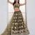 Alluring Olive Green Thread Work Net Mehendi Wear Lehenga Choli