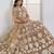 Dazzling Beige Embroidered Net Marriage Wear Lehenga With Blouse