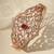 Gold plated ruby red kundan bracelet
