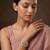 Gold plated ruby pink polki kundan bracelet