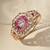 Gold plated ruby pink kundan bracelet