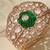 Gold plated royal green floral stone kundan bracelet