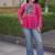 Women   s faux georgette bandhani print kurti with kutchi patchwork - free size