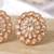 Gold plated white diamond stud earrings
