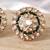 Gold plated green stones kundan stud earrings