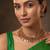 Gold plated green stones necklace set