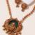 Gold plated green stone temple heritage necklace set