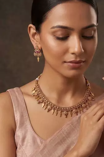 Gold plated heritage necklace set
