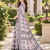 Chiku colour leaf digital printed linen cotton saree with jhalar