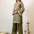 Embroidery Work Light Mehandi Green Organza Farsi Salwar Co Ords for Women