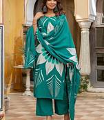 Women Floral Printed Regular Kurta with Palazzos & With Dupatta