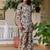 Printed Biege Cotton Blend Co Ords for Women