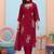 Women Floral Embroidered Regular Thread Work Kurta with Trousers & With Dupatta