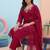 Women Floral Embroidered Regular Thread Work Kurta with Trousers & With Dupatta