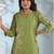 Embroidered Pista Green Cotton Co Ords For Women