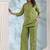Embroidered Pista Green Cotton Co Ords For Women