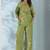 Embroidered Pista Green Cotton Co Ords For Women