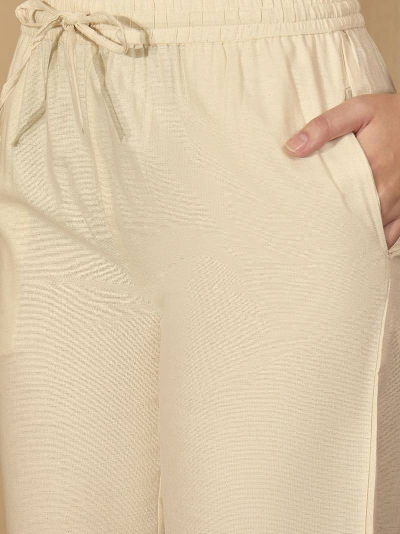 Printed Beige Cotton Blend Co Ords for Women