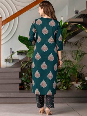 Women Ethnic Motifs Printed Regular Kurta with Trousers & Dupatta 6