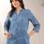 Printed Navy Blue Viscose Rayon Co Ords for Women