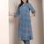 Printed Navy Blue Viscose Rayon Co Ords for Women