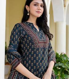 Women Ethnic Motifs Print Regular Kurta with Trousers & With Dupatta