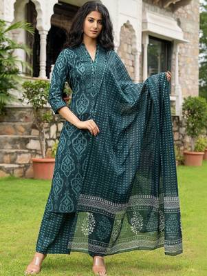 Women Ethnic Motifs Printed Kurta with Trousers & Dupatta 3