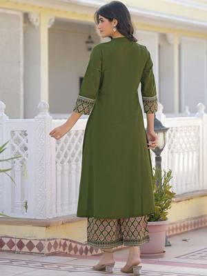 Women Ethnic Motifs Embroidered Regular Kurta with Palazzos & With Dupatta 2
