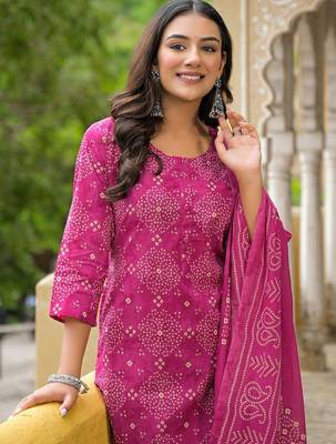 Women Ethnic Motifs Printed Regular Kurta with Trousers & With Dupatta 2