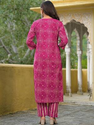 Women Ethnic Motifs Printed Regular Kurta with Trousers & With Dupatta 7