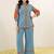 Embroidered Mint Blue Viscose Rayon Co Ords for Women