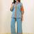 Embroidered Mint Blue Viscose Rayon Co Ords for Women