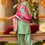 Women Floral Embroidered Regular Thread Work Kurta with Patiala & With Dupatta