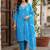 Women Printed Regular Thread Work Pure Cotton Kurta with Trousers & With Dupatta