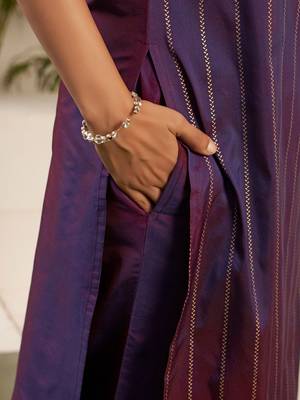 Women Striped Kurta with Palazzo & Dupatta 6