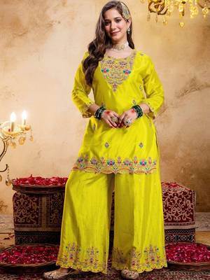 Women Ethnic Motifs Embroidered Regular Thread Work Kurta with Palazzos & With Dupatta 4