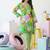 Women Floral Printed Regular Thread Work Silk Crepe Kurta with Trousers & With Dupatta