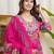 Women Floral Printed Sequinned Regular Straight Kurta with Trousers & Dupatta