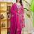 Women Floral Printed Sequinned Regular Straight Kurta with Trousers & Dupatta
