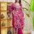 Women Floral Printed Sequinned Regular Straight Kurta with Trousers & Dupatta